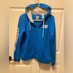 Licensed caterpillar zip up hooded sweatshirt